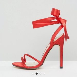 Truffle Tie Ankle Skinny Heel Sandals